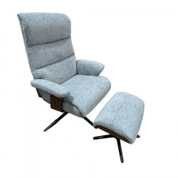 Alfie Recliner W/Footstool Aragon Fabric